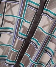PHBHW01390 GEORGES RECH(小さいサイズ)(メゾン ドゥ サンク) [セットアップ対応]グラフィカルチェックシースルーブラウス ブラウン系