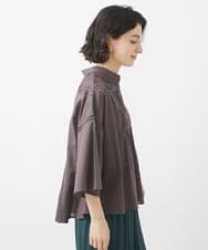 PHBHW07270 GEORGES RECH(小さいサイズ)(メゾン ドゥ サンク) ローンドビーストライプフレアスリーブブラウス ホワイト