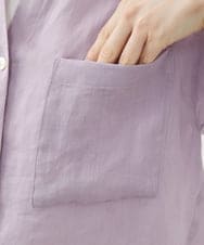 PHBHW15250 GEORGES RECH(小さいサイズ)(メゾン ドゥ サンク) ラミーカルゼスキッパーシャツブラウス ラベンダー