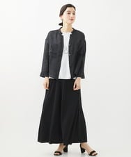 PHBHW15250 GEORGES RECH(小さいサイズ)(メゾン ドゥ サンク) ラミーカルゼスキッパーシャツブラウス ラベンダー