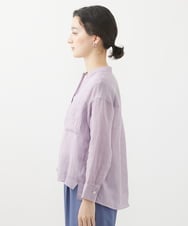 PHBHW15250 GEORGES RECH(小さいサイズ)(メゾン ドゥ サンク) ラミーカルゼスキッパーシャツブラウス ラベンダー
