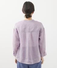 PHBHW15250 GEORGES RECH(小さいサイズ)(メゾン ドゥ サンク) ラミーカルゼスキッパーシャツブラウス ラベンダー