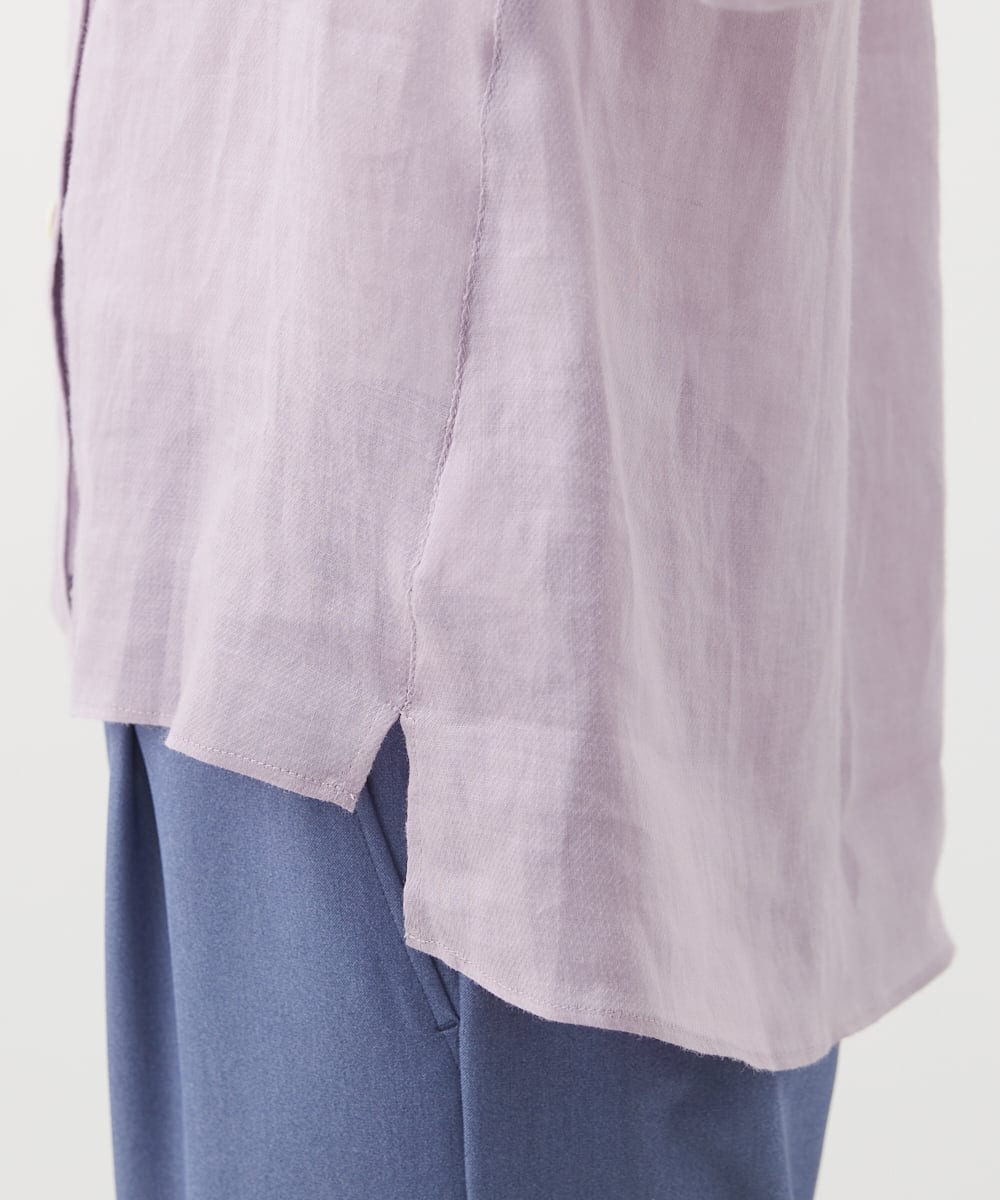 PHBHW15250 GEORGES RECH(小さいサイズ)(メゾン ドゥ サンク) ラミーカルゼスキッパーシャツブラウス ラベンダー