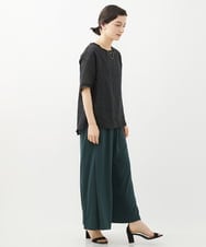 PHBHW16230 GEORGES RECH(小さいサイズ)(メゾン ドゥ サンク) ラミーカルゼクルーネックシアー5分袖Tシャツ ラベンダー