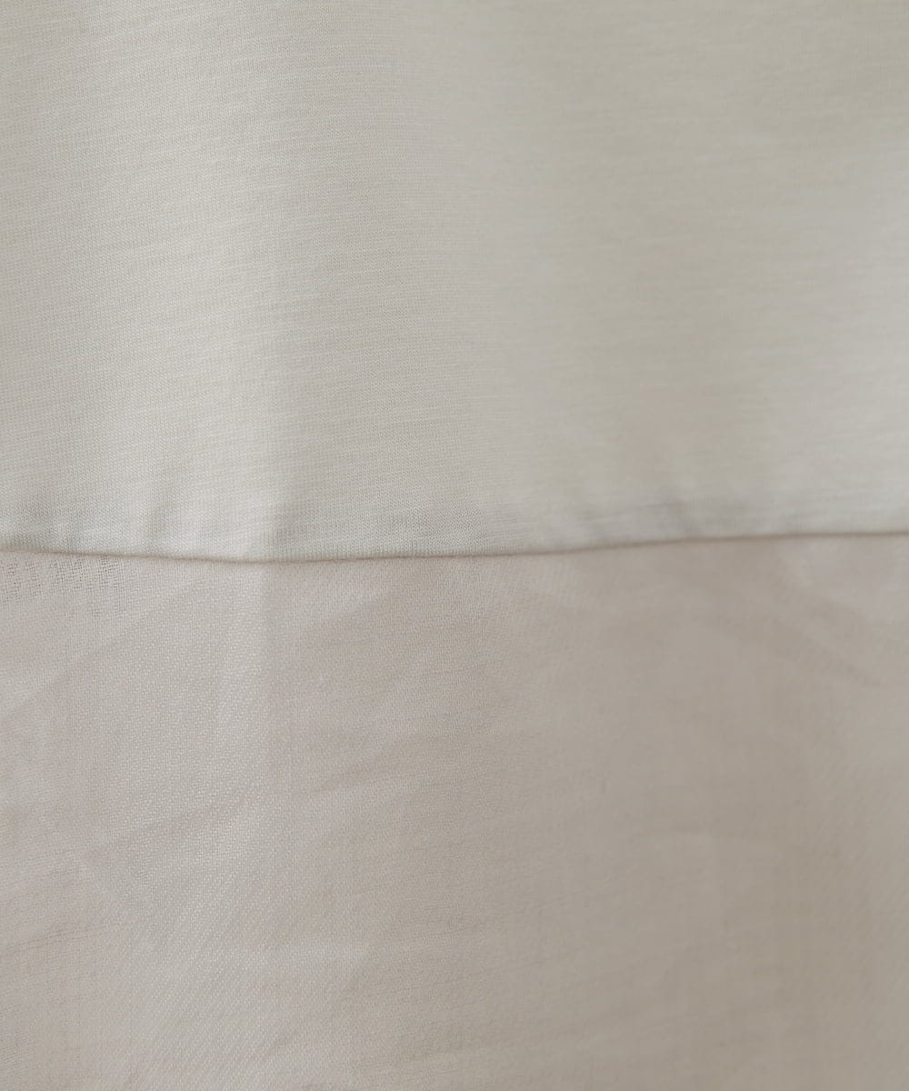 PHBHW16230 GEORGES RECH(小さいサイズ)(メゾン ドゥ サンク) ラミーカルゼクルーネックシアー5分袖Tシャツ ラベンダー