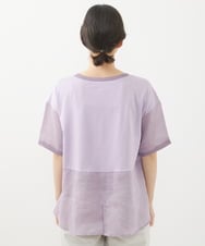 ラミーカルゼクルーネックシアー5分袖Tシャツ(カットソー・T