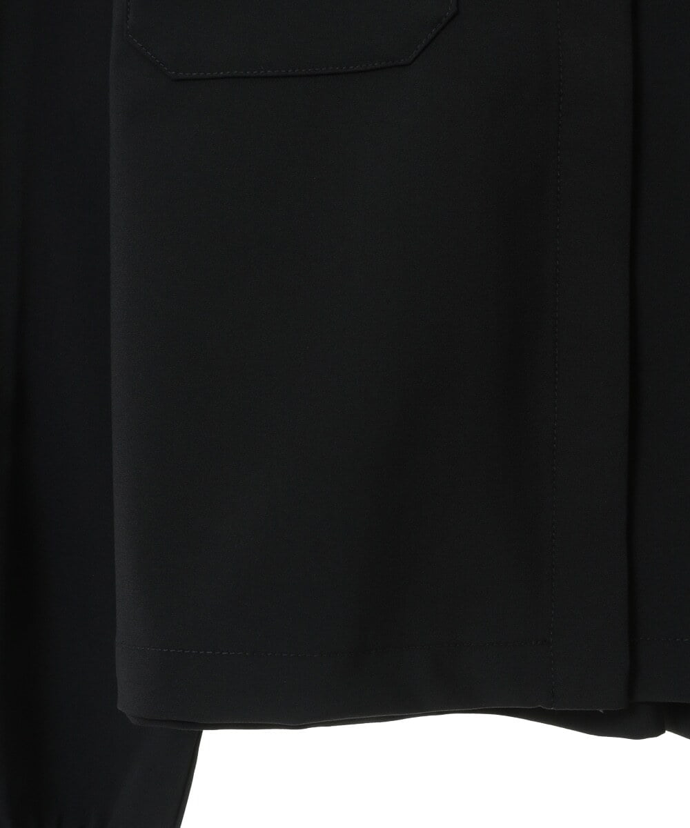 PHBJS03250 GEORGES RECH(小さいサイズ)(メゾン ドゥ サンク) [接触冷感]クロップドストレッチシャツブラウス ライトグレー
