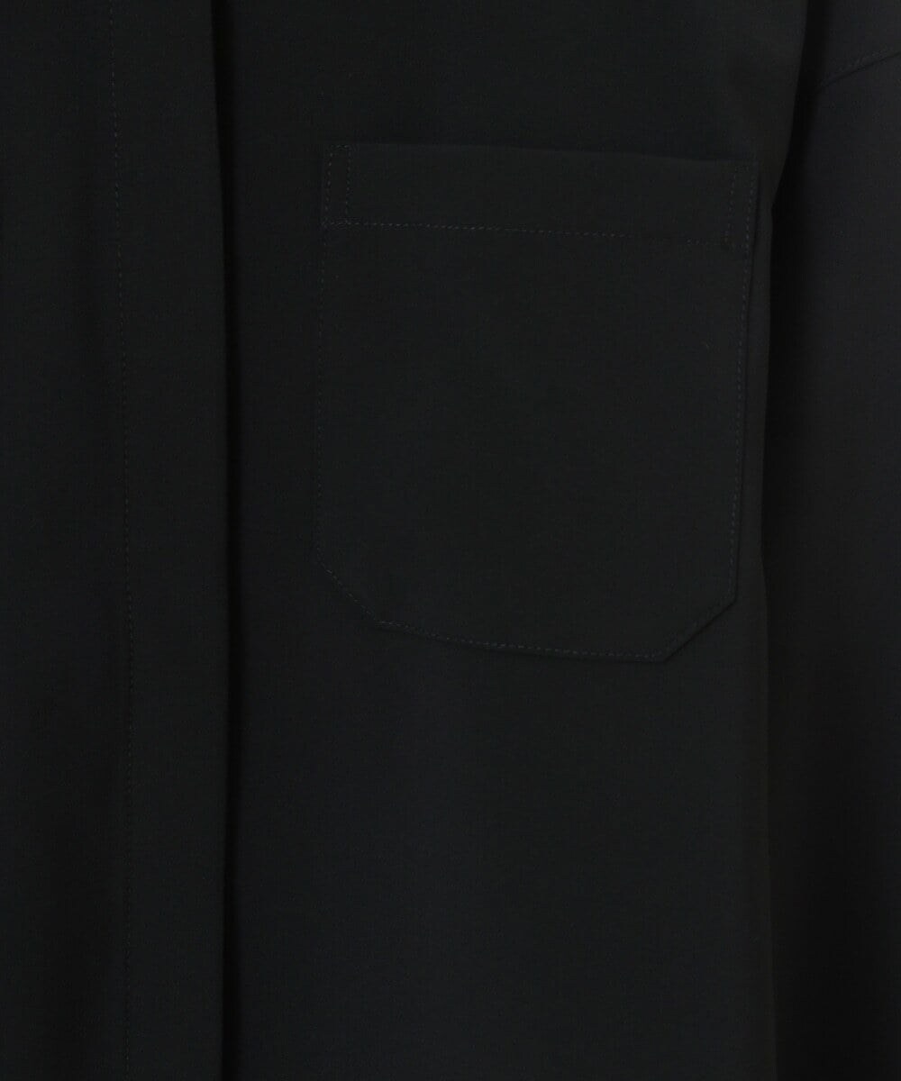 PHBJS03250 GEORGES RECH(小さいサイズ)(メゾン ドゥ サンク) [接触冷感]クロップドストレッチシャツブラウス ライトグレー