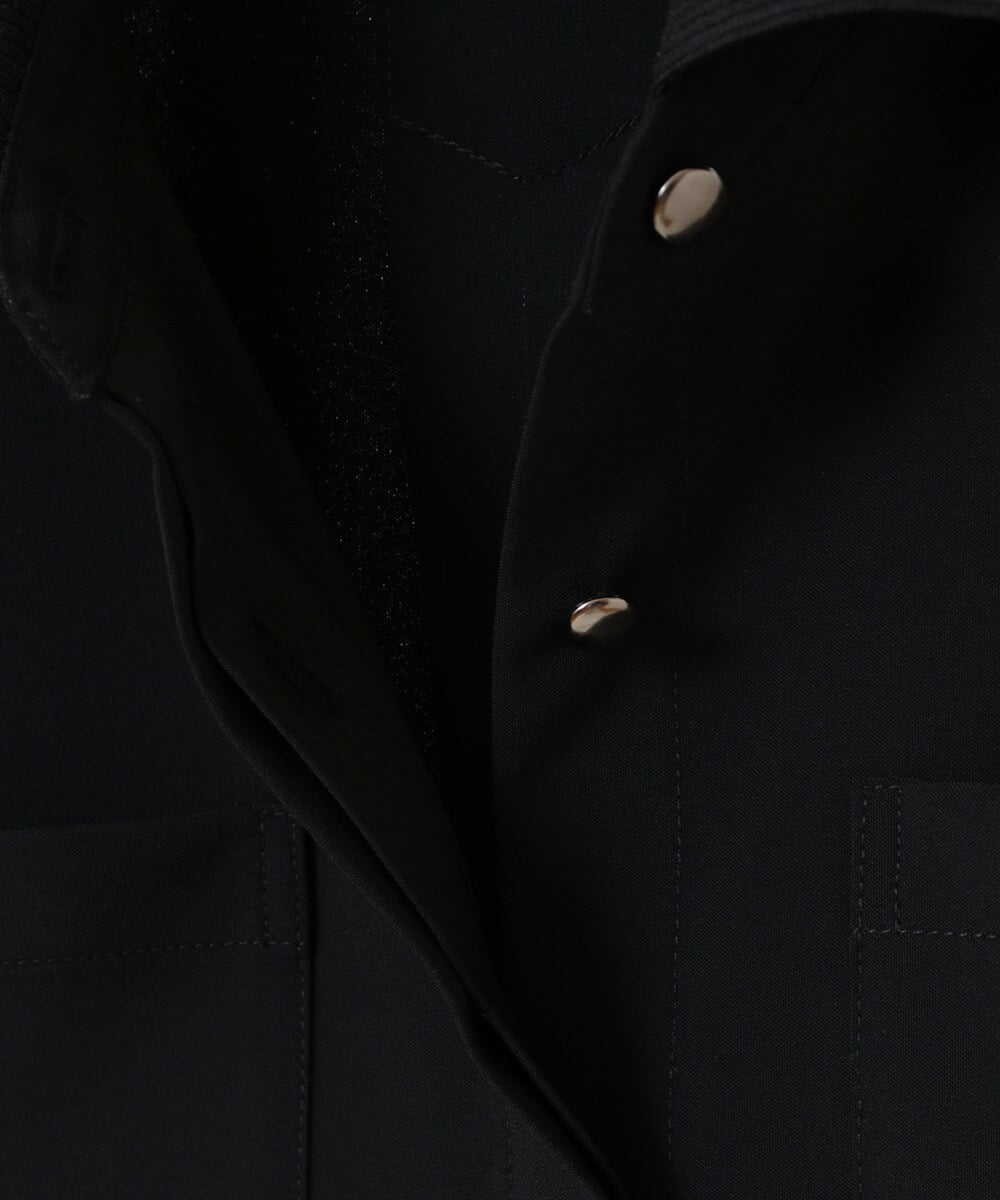 PHBJS03250 GEORGES RECH(小さいサイズ)(メゾン ドゥ サンク) [接触冷感]クロップドストレッチシャツブラウス ライトグレー