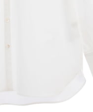 PHBJS18230 GEORGES RECH(小さいサイズ)(メゾン ドゥ サンク) ストレッチポプリンロゴ刺繍シャツ ホワイト