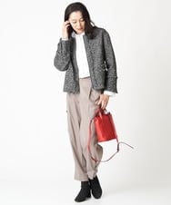 PHBJS36290 GEORGES RECH(小さいサイズ)(メゾン ドゥ サンク) ピンタック2WAYボウタイチュニックブラウス ブラック