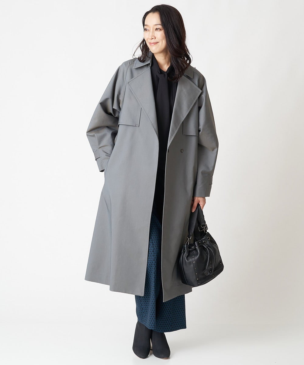 PHBJS36290 GEORGES RECH(小さいサイズ)(メゾン ドゥ サンク) ピンタック2WAYボウタイチュニックブラウス ブラック