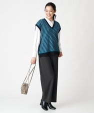 PHBJS36290 GEORGES RECH(小さいサイズ)(メゾン ドゥ サンク) ピンタック2WAYボウタイチュニックブラウス ブラック