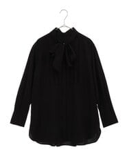 PHBJS36290 GEORGES RECH(小さいサイズ)(メゾン ドゥ サンク) ピンタック2WAYボウタイチュニックブラウス ブラック