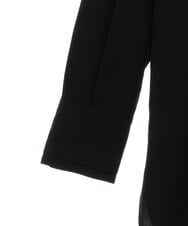 PHBJS36290 GEORGES RECH(小さいサイズ)(メゾン ドゥ サンク) ピンタック2WAYボウタイチュニックブラウス ブラック