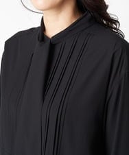 PHBJS36290 GEORGES RECH(小さいサイズ)(メゾン ドゥ サンク) ピンタック2WAYボウタイチュニックブラウス ブラック