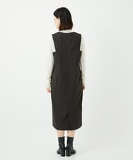 PHEAE58390 GEORGES RECH(小さいサイズ)(メゾン ドゥ サンク) ストライプVネックジャンパースカート ダークグレー