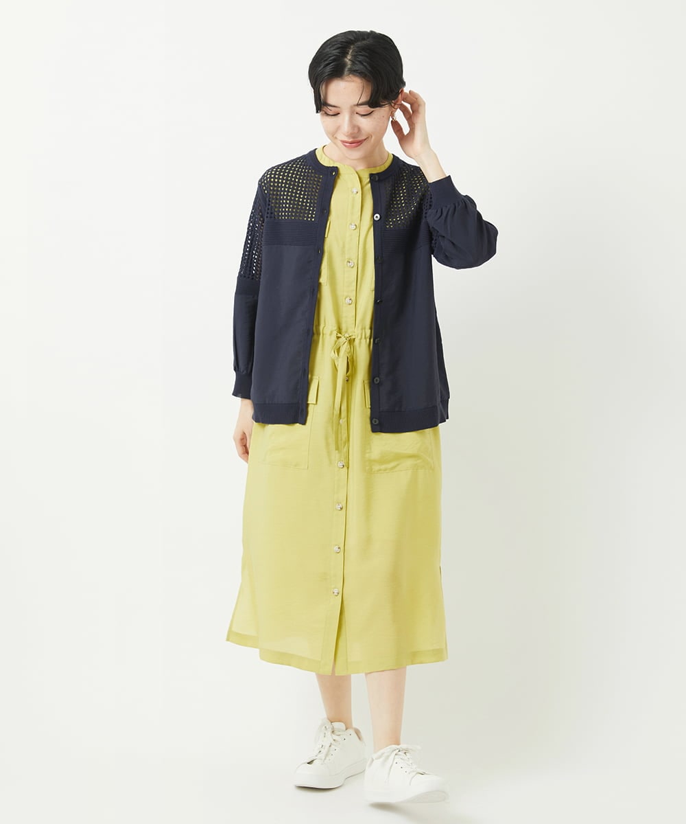 PHEGA05390 GEORGES RECH(小さいサイズ)(メゾン ドゥ サンク) ジレワンピース ネイビー