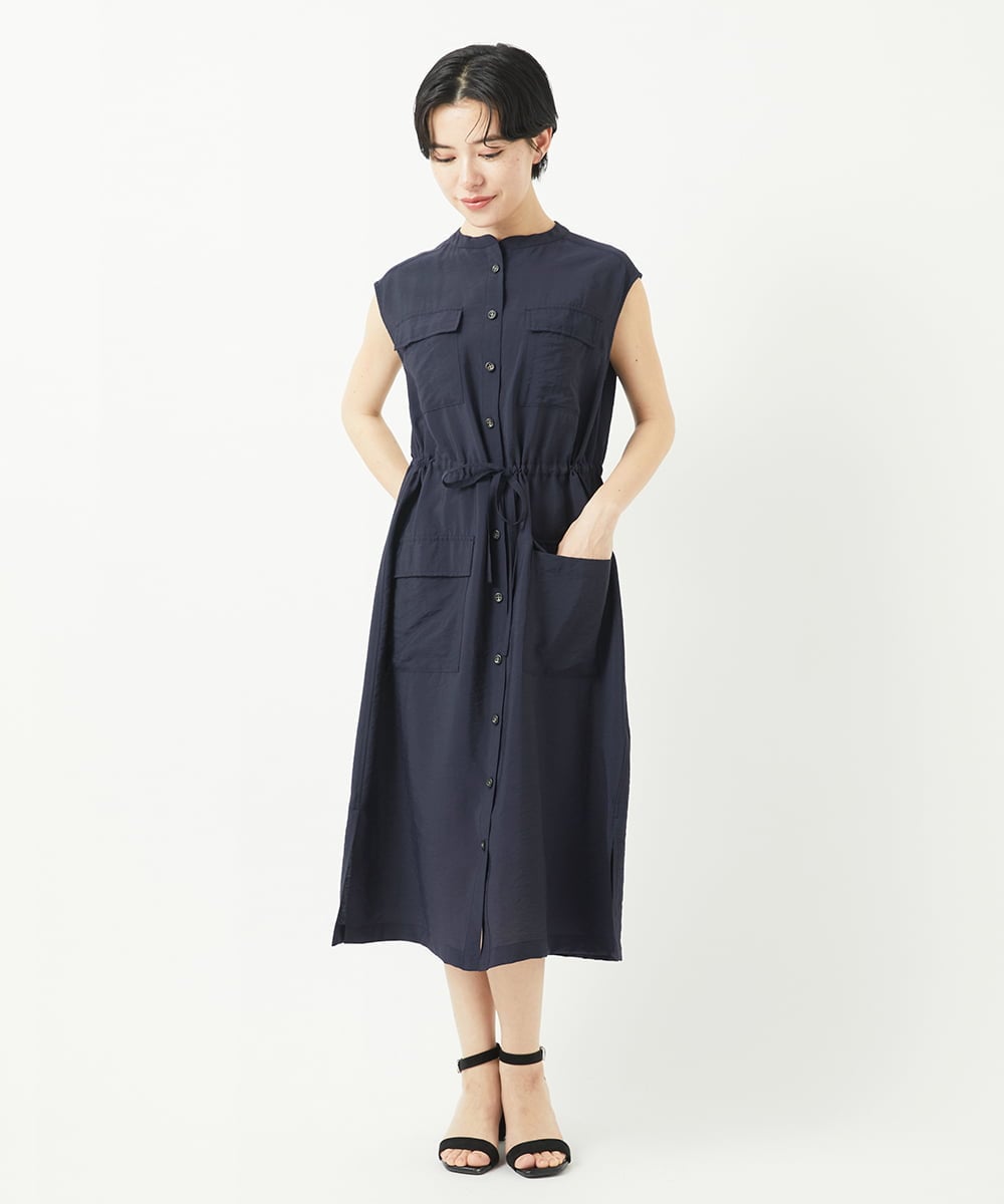 PHEGA05390 GEORGES RECH(小さいサイズ)(メゾン ドゥ サンク) ジレワンピース ネイビー