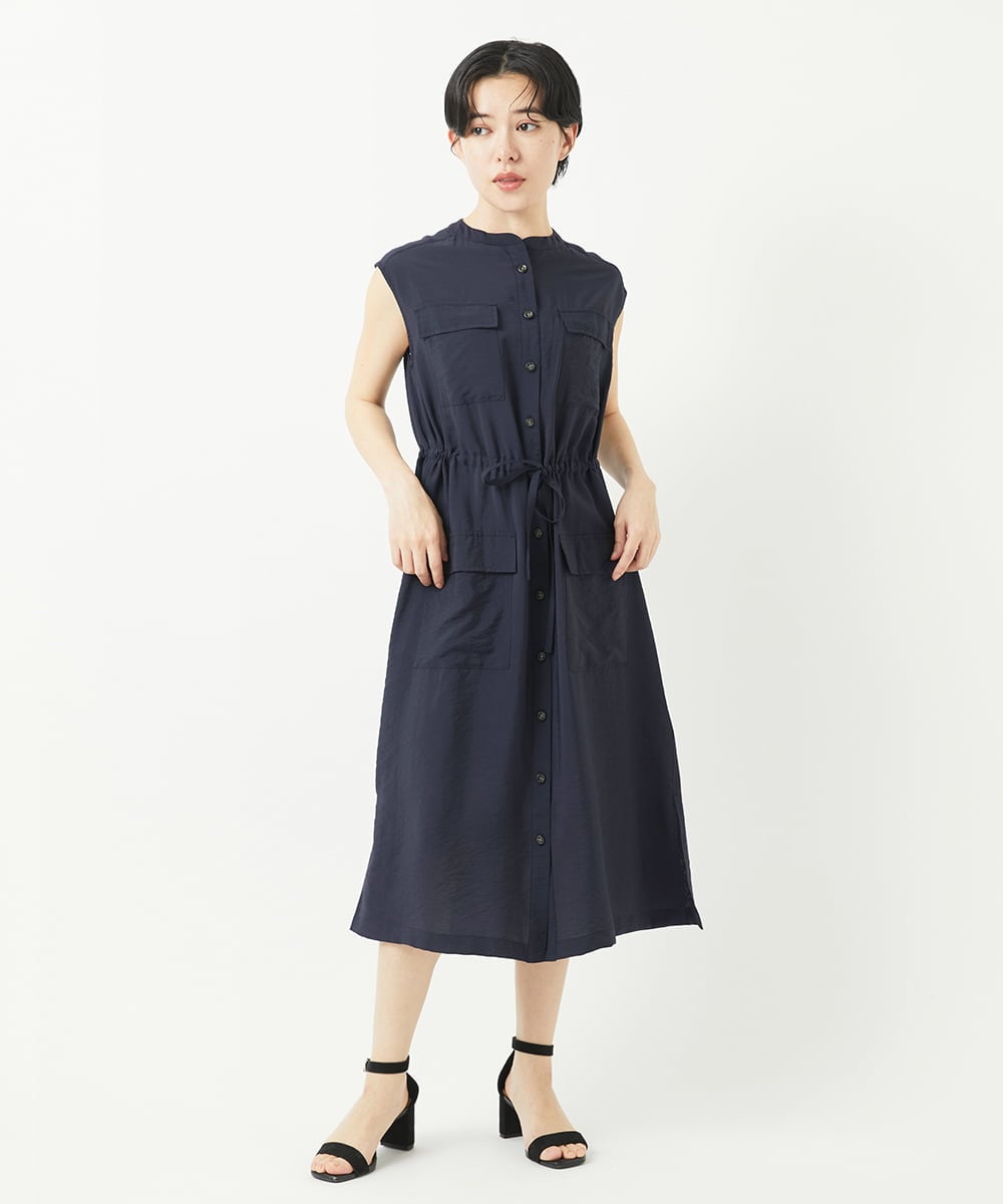 PHEGA05390 GEORGES RECH(小さいサイズ)(メゾン ドゥ サンク) ジレワンピース ネイビー