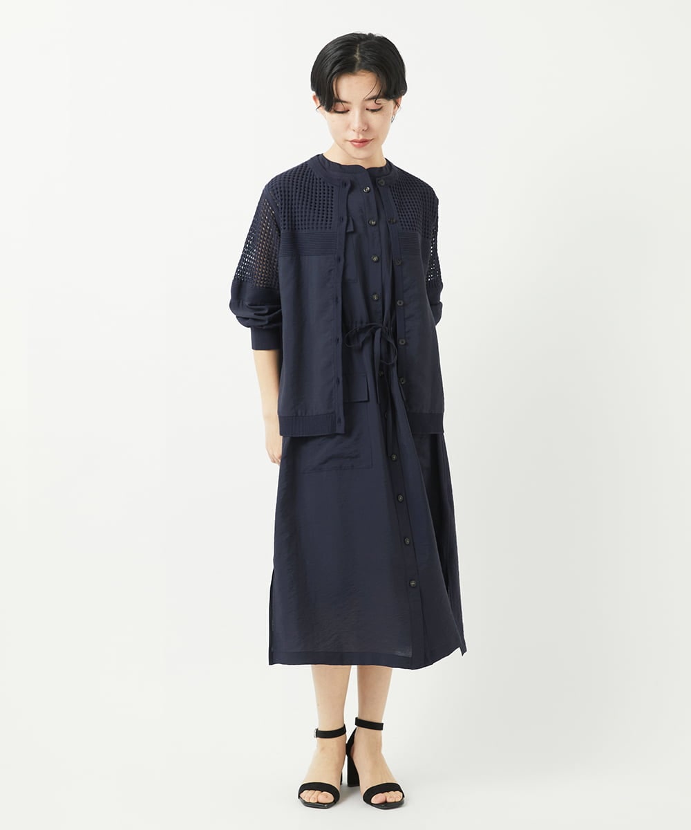 PHEGA05390 GEORGES RECH(小さいサイズ)(メゾン ドゥ サンク) ジレワンピース ネイビー