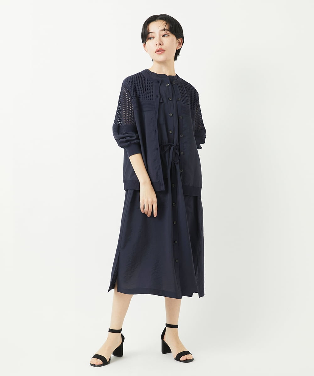 PHEGA05390 GEORGES RECH(小さいサイズ)(メゾン ドゥ サンク) ジレワンピース ネイビー