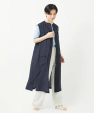 PHEGA05390 GEORGES RECH(小さいサイズ)(メゾン ドゥ サンク) ジレワンピース ネイビー