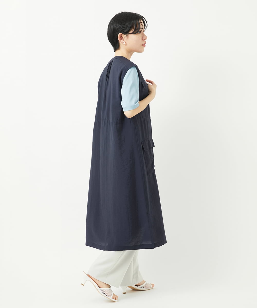 PHEGA05390 GEORGES RECH(小さいサイズ)(メゾン ドゥ サンク) ジレワンピース ネイビー