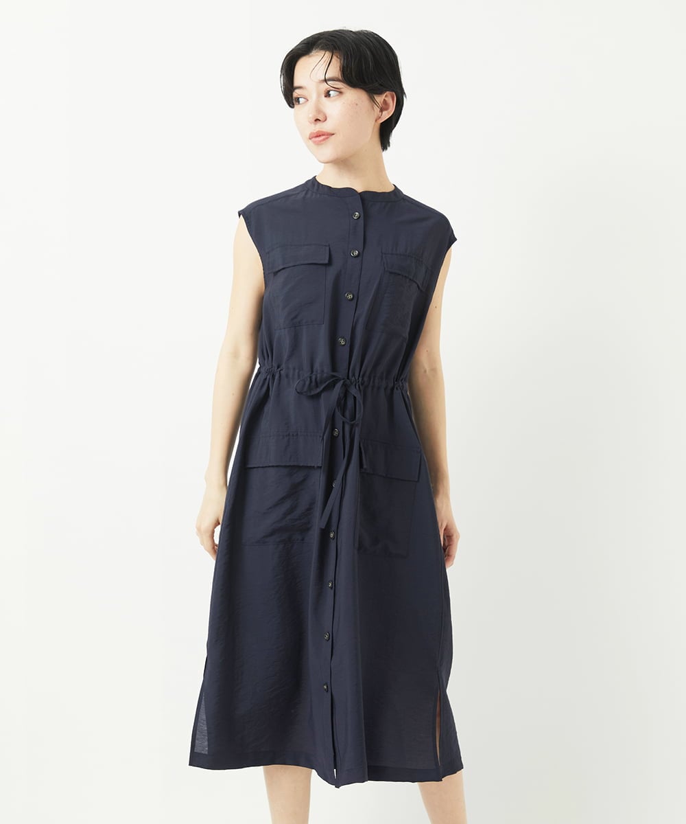 PHEGA05390 GEORGES RECH(小さいサイズ)(メゾン ドゥ サンク) ジレワンピース ネイビー