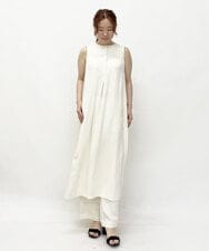 PHEGQ48330 GEORGES RECH(小さいサイズ)(メゾン ドゥ サンク) 【セットアップ対応】ピンストライプノースリーブワンピース ネイビー