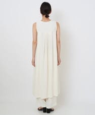 PHEGQ48330 GEORGES RECH(小さいサイズ)(メゾン ドゥ サンク) 【セットアップ対応】ピンストライプノースリーブワンピース ホワイト