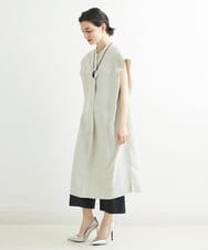 PHEGS35390 GEORGES RECH(小さいサイズ)(メゾン ドゥ サンク) [日本製]ビッグシルエットドレープワンピース   ライトグレージュ