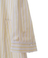 PHEGS36430 GEORGES RECH(小さいサイズ)(メゾン ドゥ サンク) [日本製]2WAYスリーブストライプシャツワンピース ライトブルー系