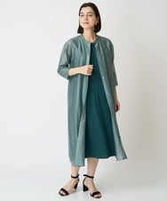 PHEGX61360 GEORGES RECH(小さいサイズ)(メゾン ドゥ サンク)  [2点セット]シアーツインセットシャツワンピース グリーン