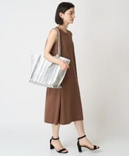 PHEGX61360 GEORGES RECH(小さいサイズ)(メゾン ドゥ サンク)  [2点セット]シアーツインセットシャツワンピース グリーン