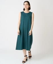 PHEGX61360 GEORGES RECH(小さいサイズ)(メゾン ドゥ サンク)  [2点セット]シアーツインセットシャツワンピース グリーン