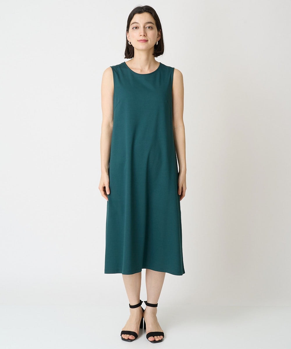 PHEGX61360 GEORGES RECH(小さいサイズ)(メゾン ドゥ サンク)  [2点セット]シアーツインセットシャツワンピース グリーン