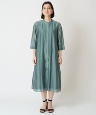 PHEGX61360 GEORGES RECH(小さいサイズ)(メゾン ドゥ サンク)  [2点セット]シアーツインセットシャツワンピース グリーン
