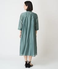 PHEGX61360 GEORGES RECH(小さいサイズ)(メゾン ドゥ サンク)  [2点セット]シアーツインセットシャツワンピース グリーン