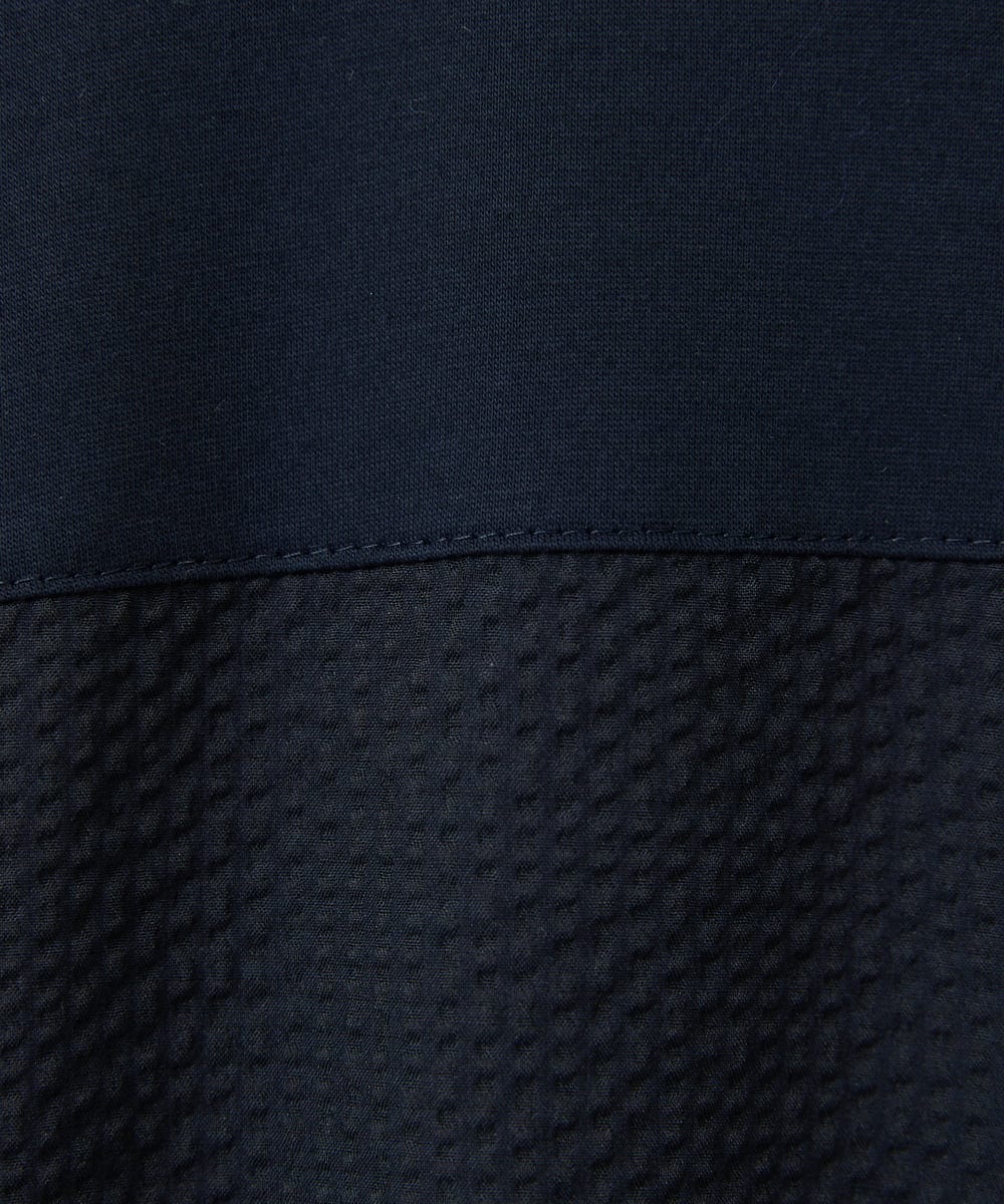 PHEHA55450 GEORGES RECH(小さいサイズ)(メゾン ドゥ サンク) [接触冷感/吸汗速乾]サッカーシャドーギンガムワンピース ライトグレー