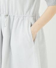 PHEHA55450 GEORGES RECH(小さいサイズ)(メゾン ドゥ サンク) [接触冷感/吸汗速乾]サッカーシャドーギンガムワンピース ライトグレー