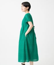 PHEHA56390 GEORGES RECH(小さいサイズ)(メゾン ドゥ サンク) コットンエンブロイダリーワンピース グリーン