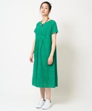 PHEHA56390 GEORGES RECH(小さいサイズ)(メゾン ドゥ サンク) コットンエンブロイダリーワンピース グリーン