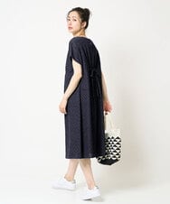 PHEHA56390 GEORGES RECH(小さいサイズ)(メゾン ドゥ サンク) コットンエンブロイダリーワンピース ネイビー