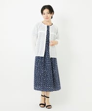 PHEHA57490 GEORGES RECH(小さいサイズ)(メゾン ドゥ サンク) ジオメトリックワンピース ネイビー