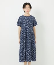 PHEHA57490 GEORGES RECH(小さいサイズ)(メゾン ドゥ サンク) ジオメトリックワンピース ネイビー