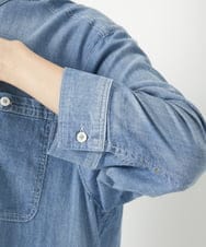 PHEHD41290 GEORGES RECH(小さいサイズ)(メゾン ドゥ サンク) ライトデニムシャツワンピース ライトブルー
