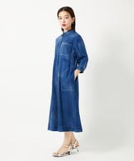 PHEHD41290 GEORGES RECH(小さいサイズ)(メゾン ドゥ サンク) ライトデニムシャツワンピース ライトブルー