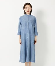 PHEHD41290 GEORGES RECH(小さいサイズ)(メゾン ドゥ サンク) ライトデニムシャツワンピース ライトブルー