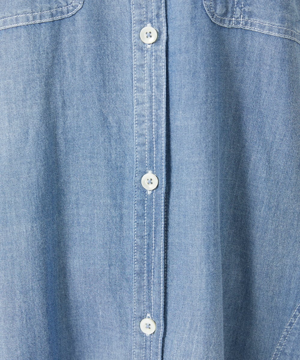 PHEHD41290 GEORGES RECH(小さいサイズ)(メゾン ドゥ サンク) ライトデニムシャツワンピース ライトブルー